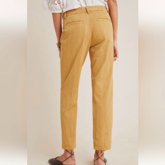 Anthropologie Scout Slim Mustard Pants - Picture 2 of 10